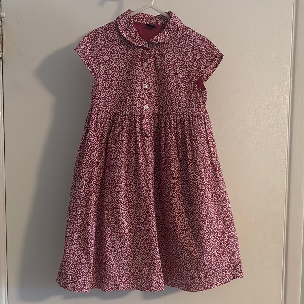 BabyGap Floral Red Kids Dress, 5Y
